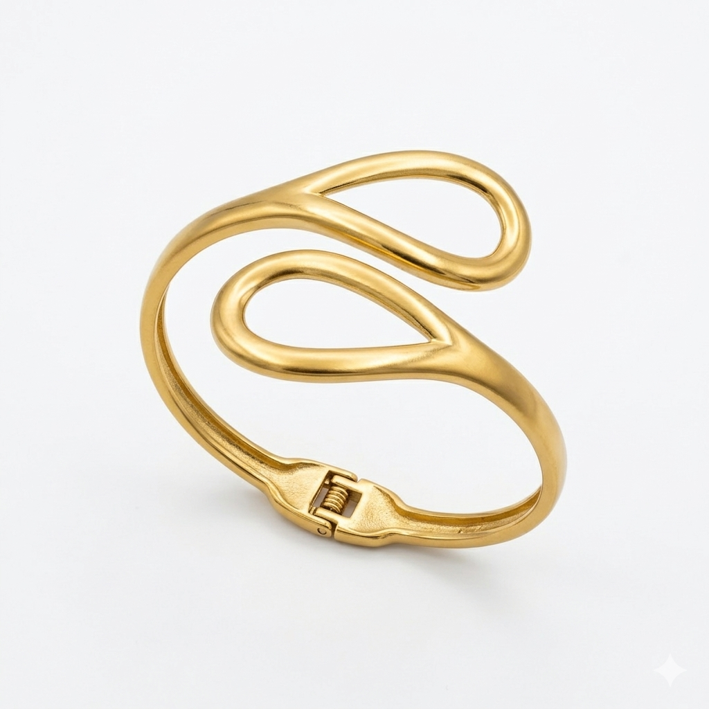 Abstract Teardrop Bypass Bangle