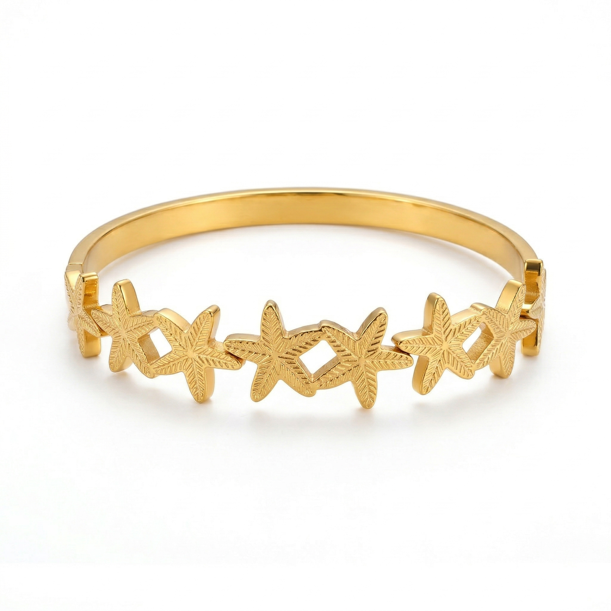 Textured Starfish Band Bangle