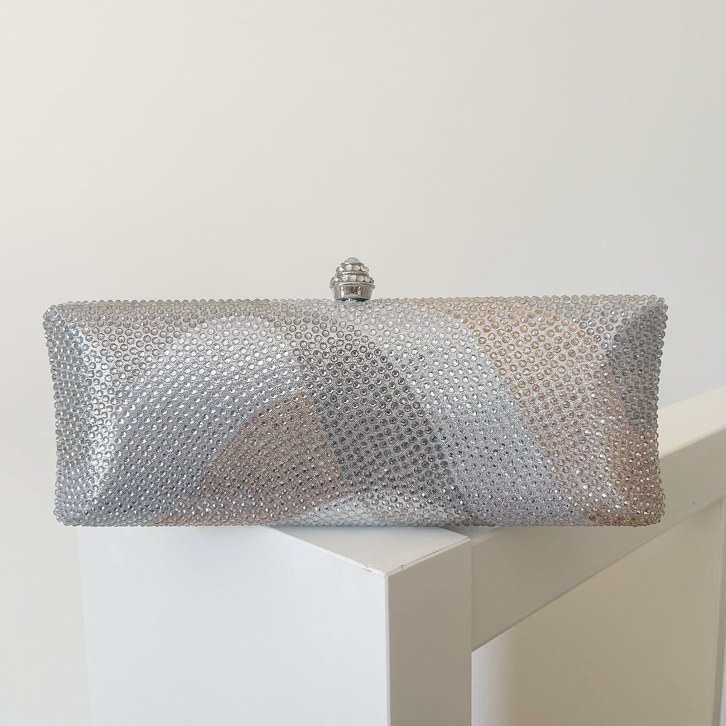 Silver Bareeq Clutch
