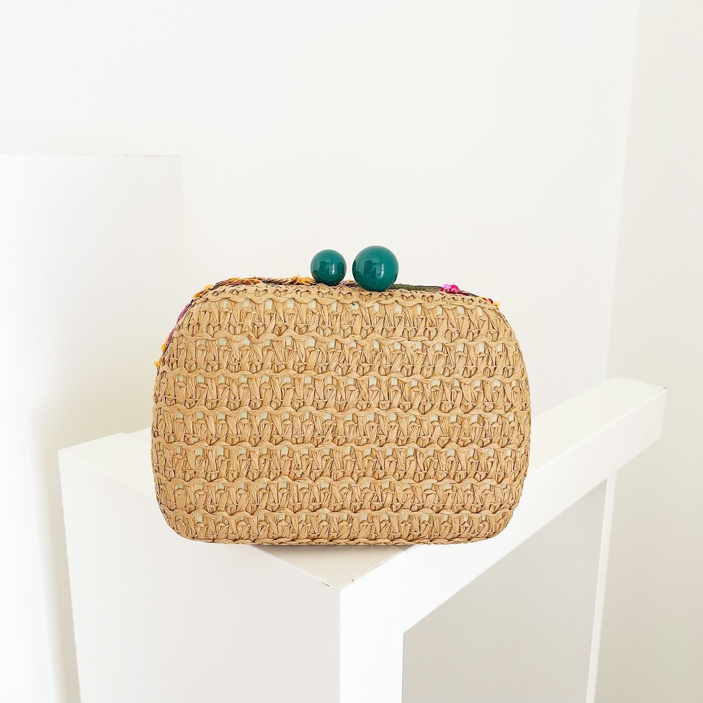 Greenish Floriva Clutch