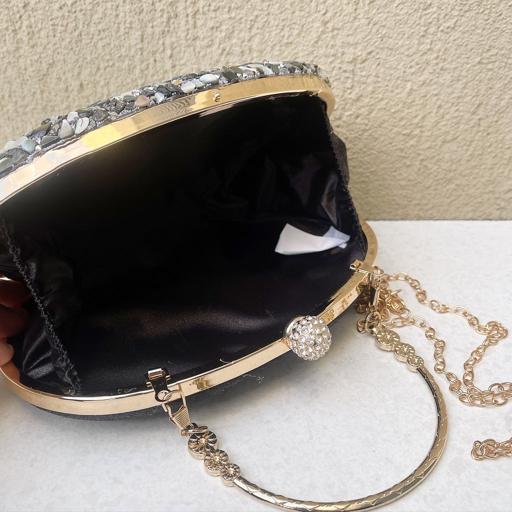 Black Mosaic Clutch