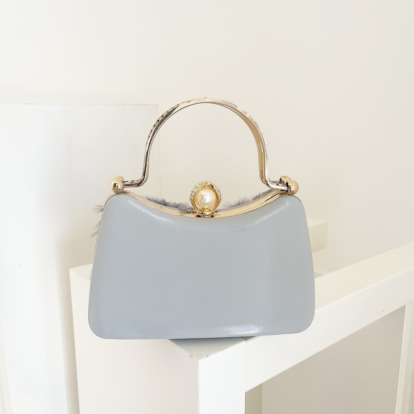 Grey Feora Clutch