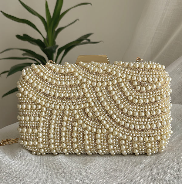 Gold Mother Of Pearls Clutch