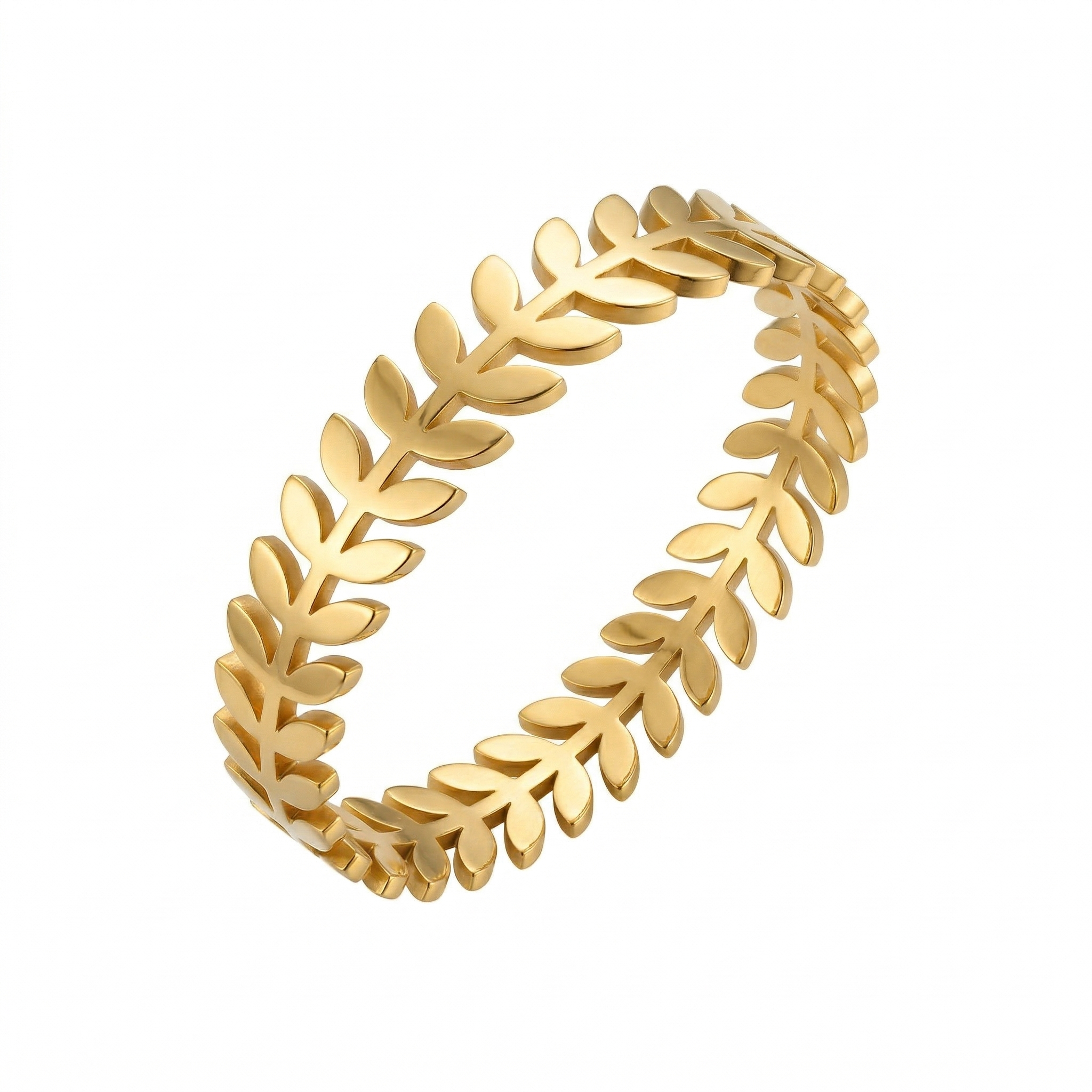 Gold Laurel Leaf Band