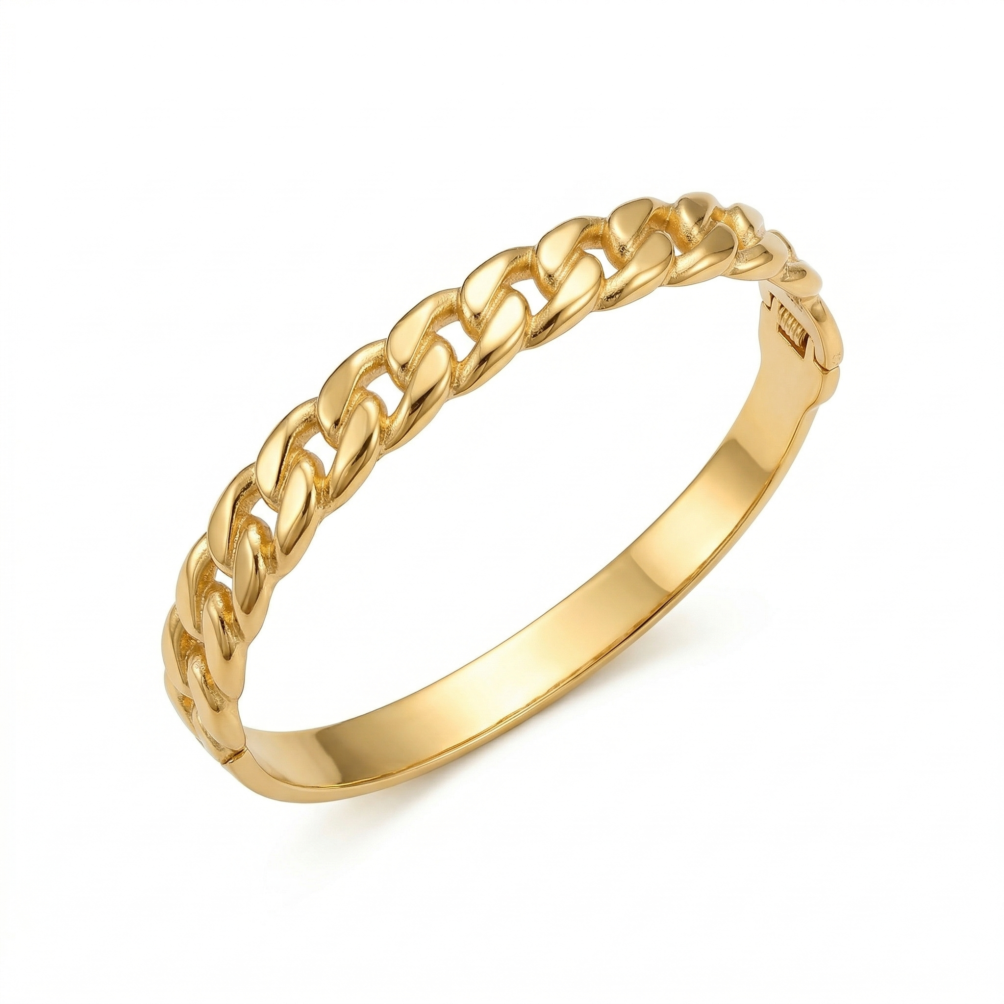Slim Curb Chain Link Bangle