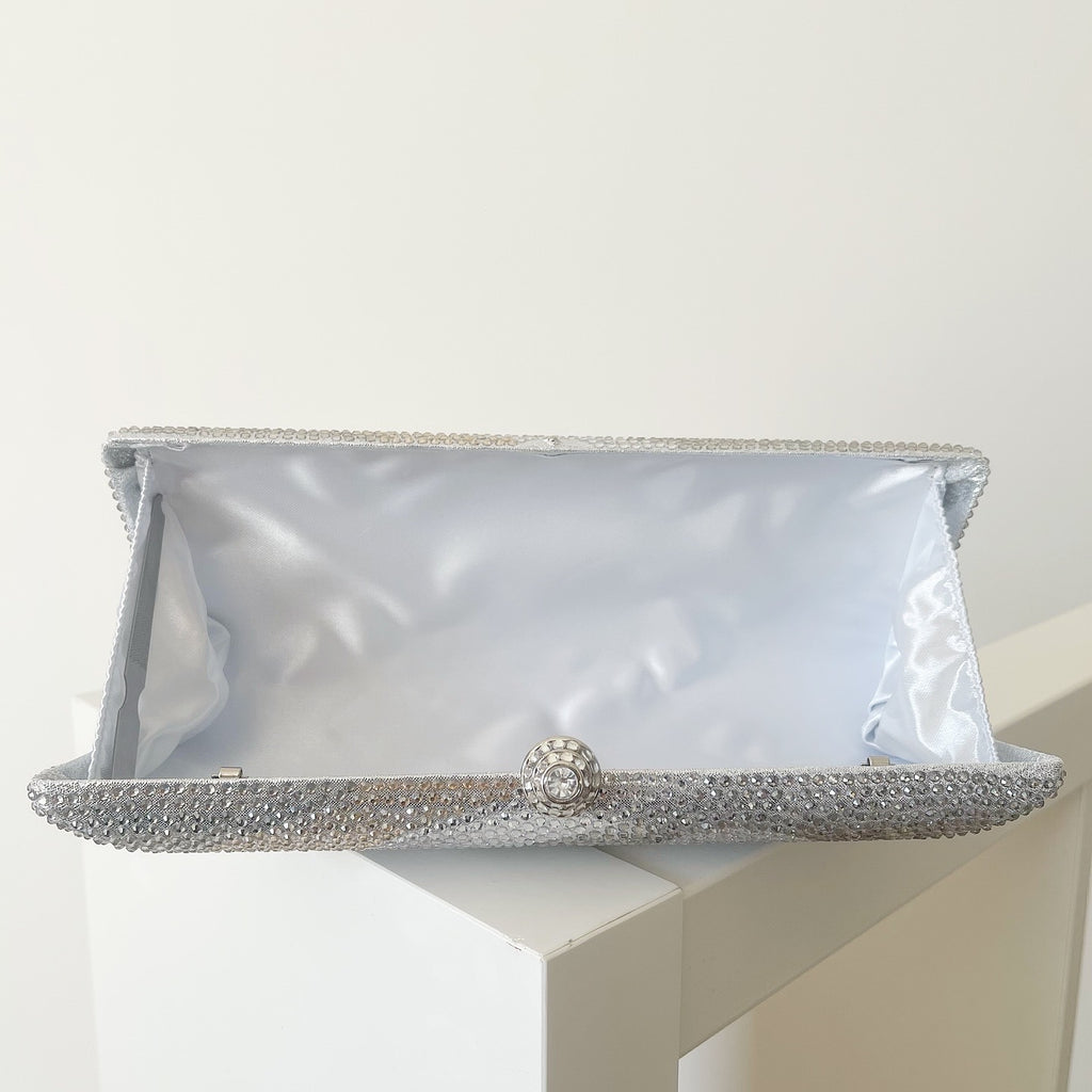 Silver Bareeq Clutch
