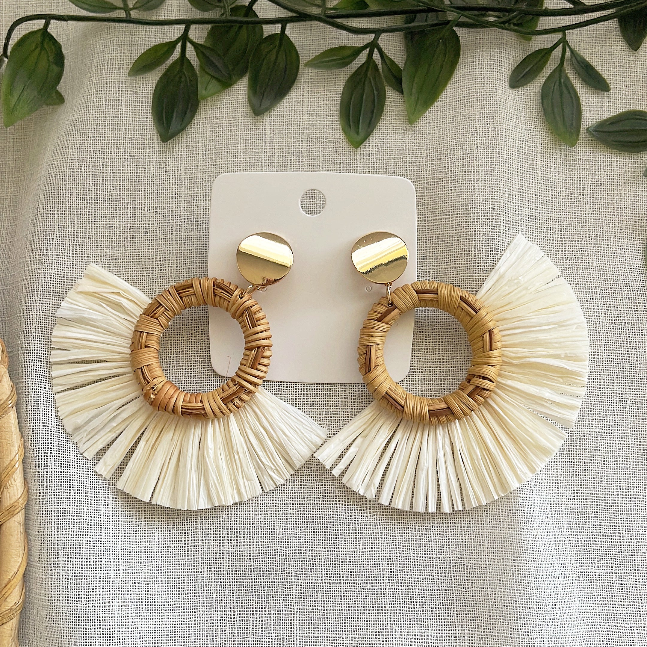 White Savaya Earrings