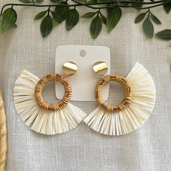 White Savaya Earrings