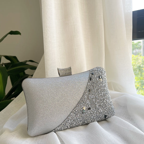 Silver Halvène Clutch