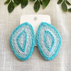 Aqua Seashell Earrings