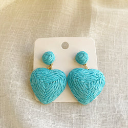 Baby Blue Heart Earrings