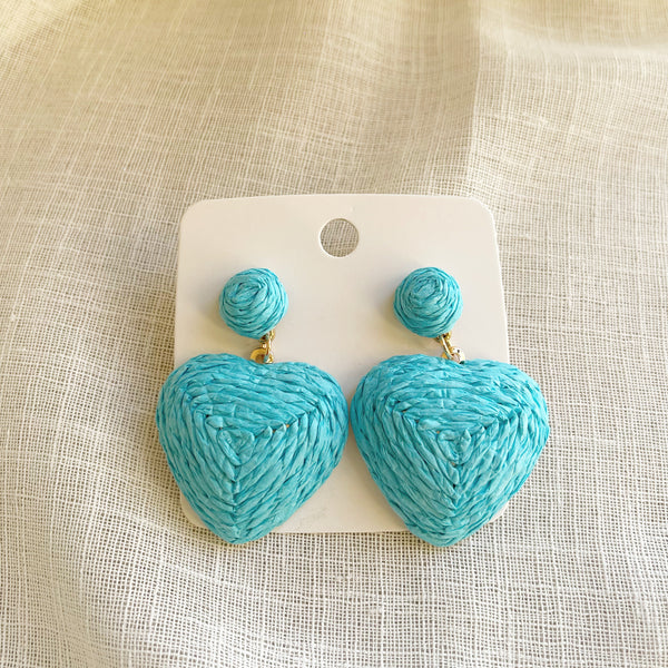 Baby Blue Heart Earrings