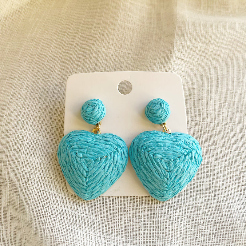Baby Blue Heart Earrings