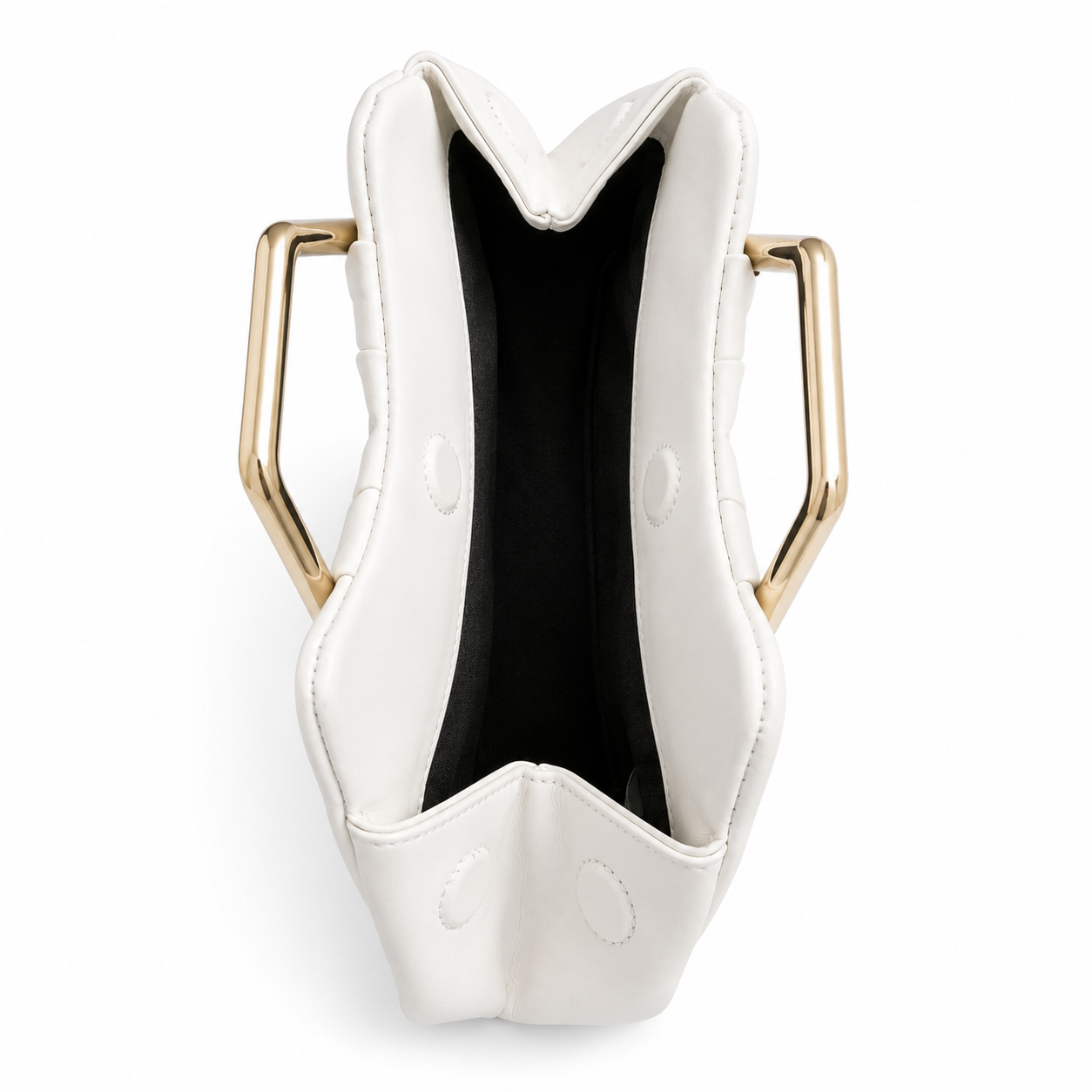 White Venicedate Leather Bag