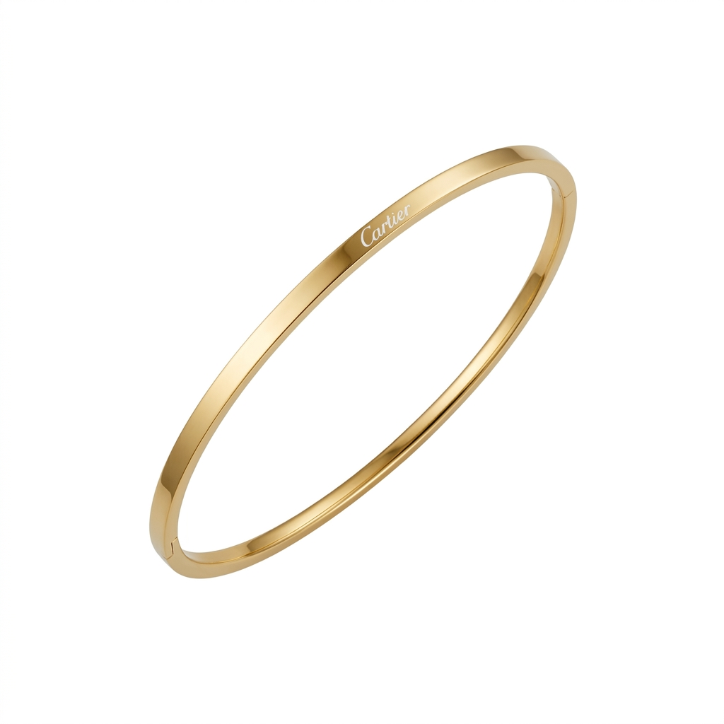 Minimalist Engraved Slim Bangle