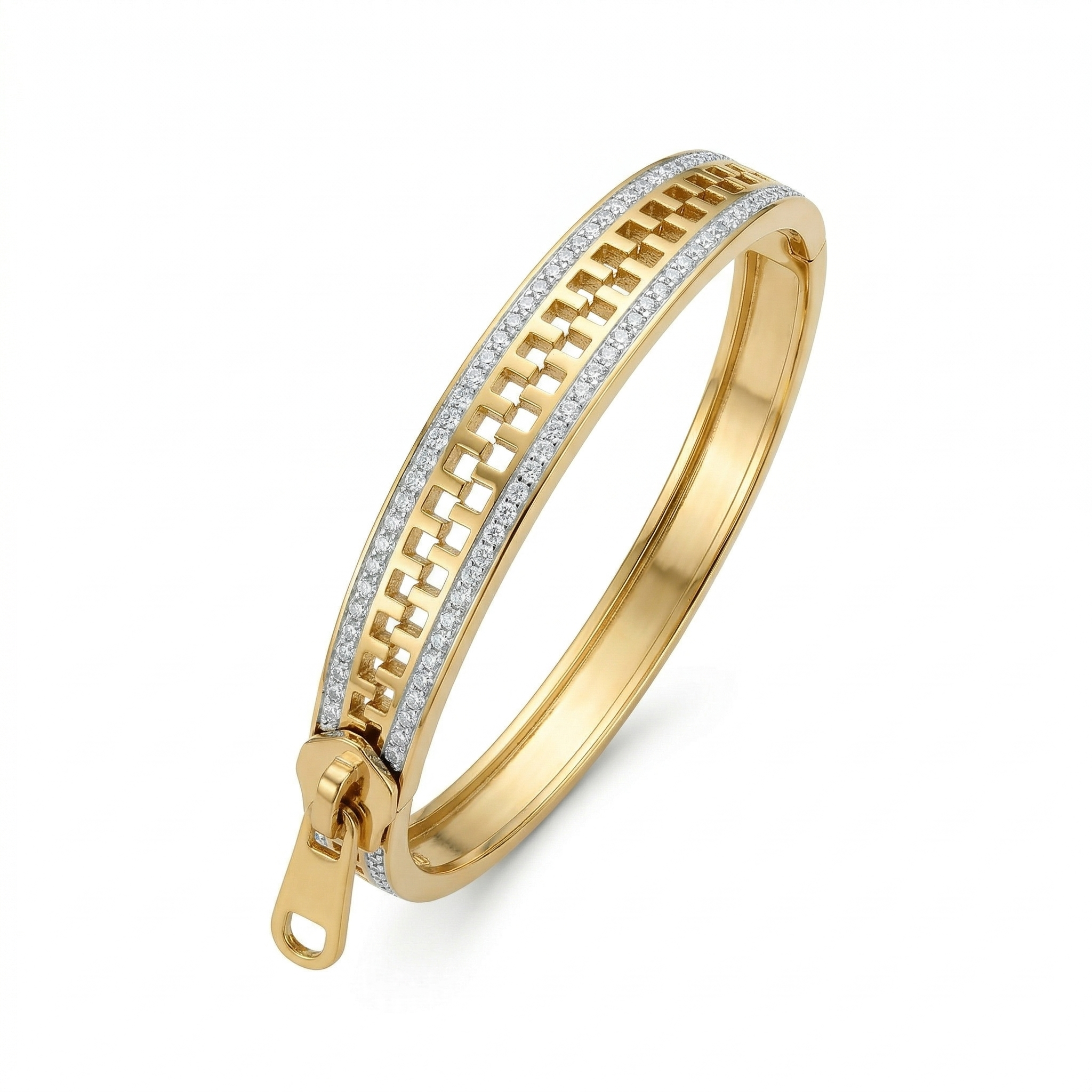 Pavé Zipper Motif Bangle