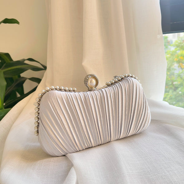 Silver Amara Clutch