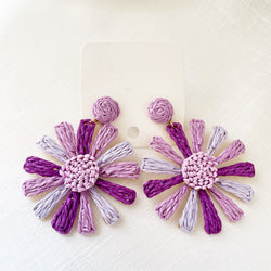Lilac Daisy Earrings
