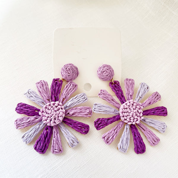Lilac Daisy Earrings