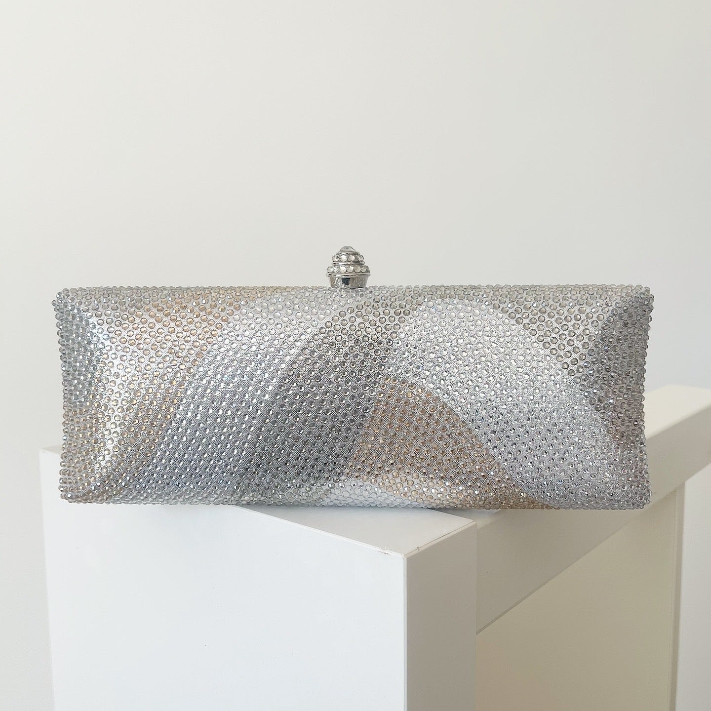Silver Bareeq Clutch