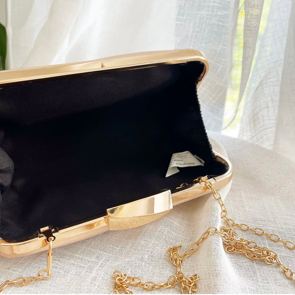 Champagne Wavy Clutch