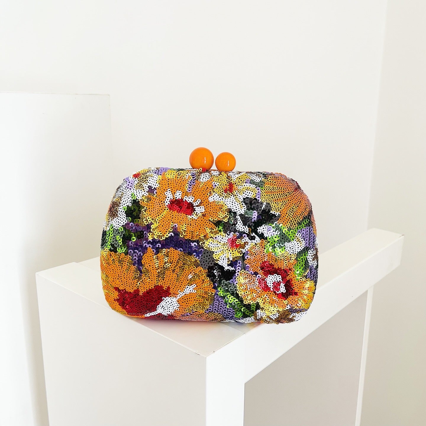 Orange Floriva Clutch