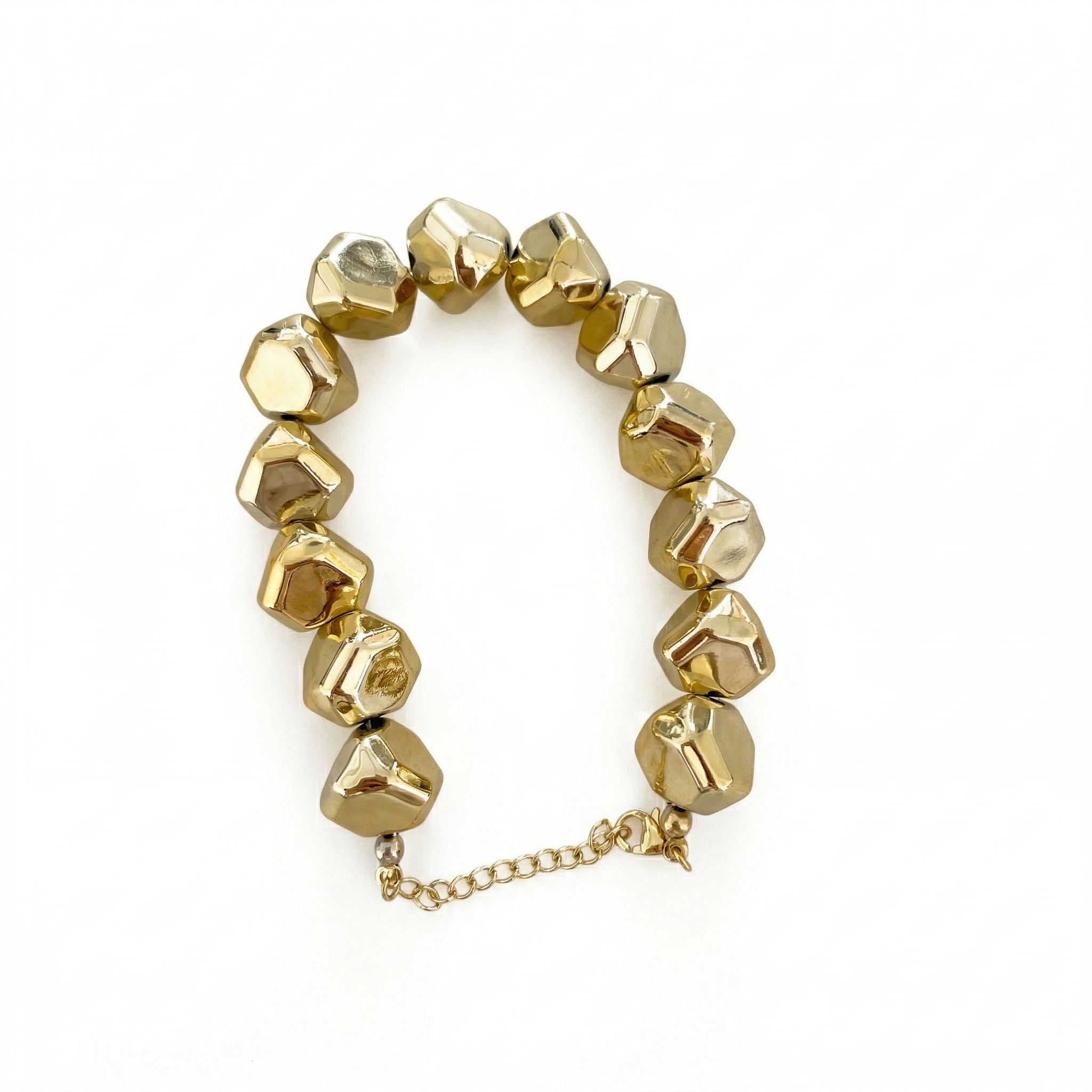 Sculptural Faceted Bead Bracelet