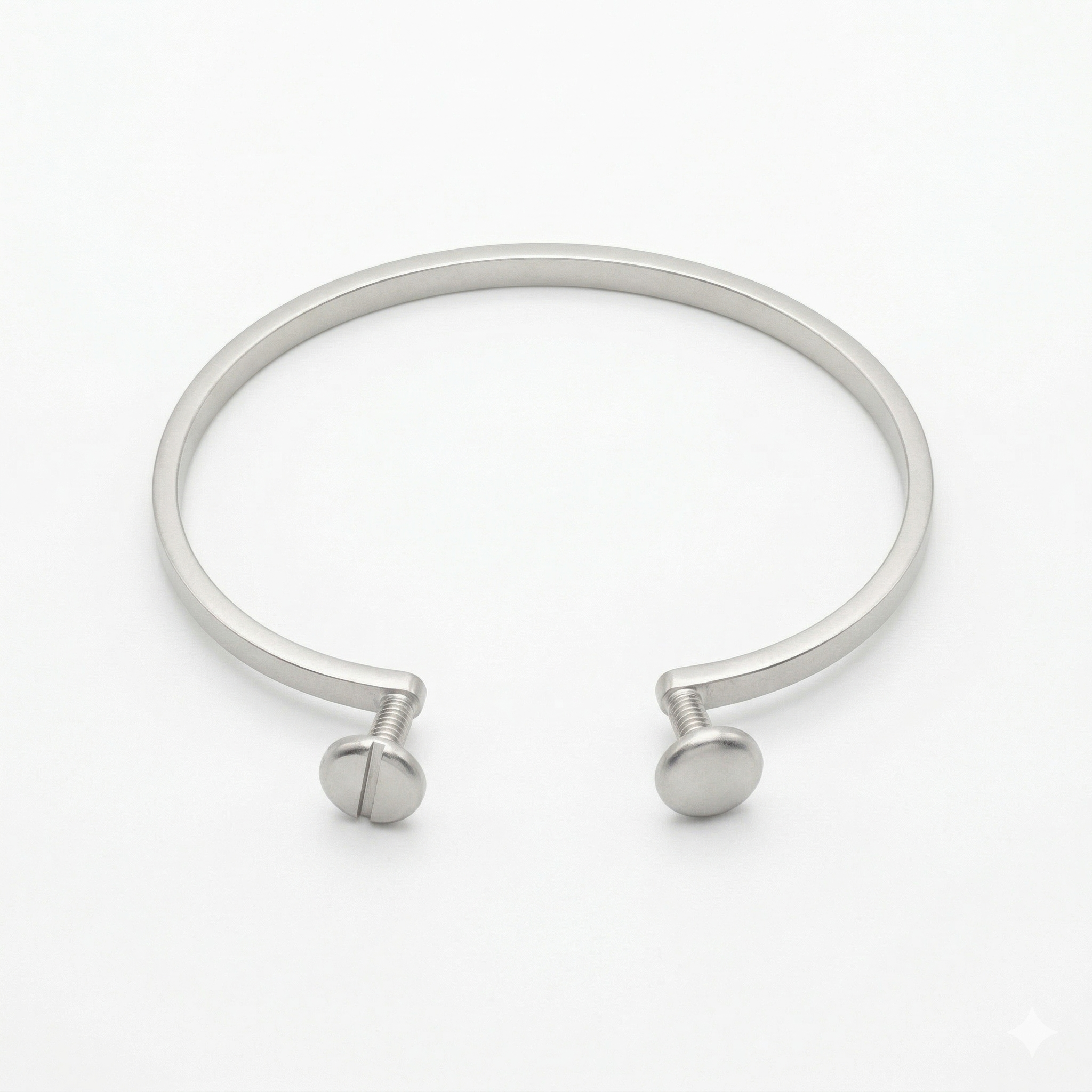 Industrial Screw Cuff Bangle – Silver