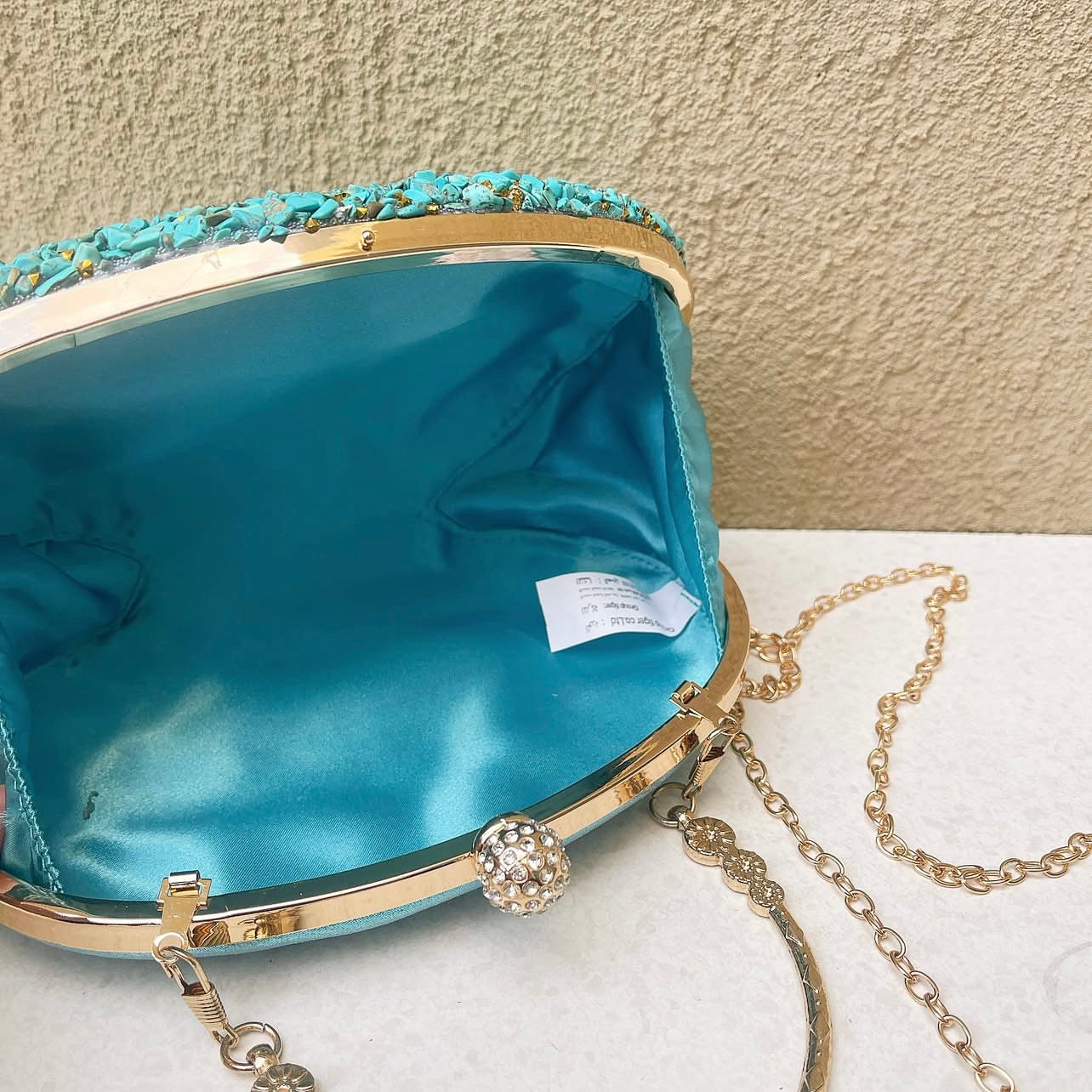 Turquoise Mosaic Clutch