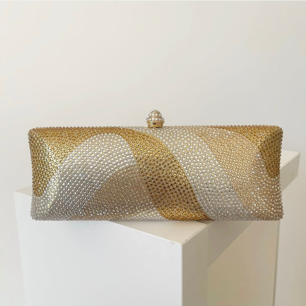 Gold Bareeq Clutch