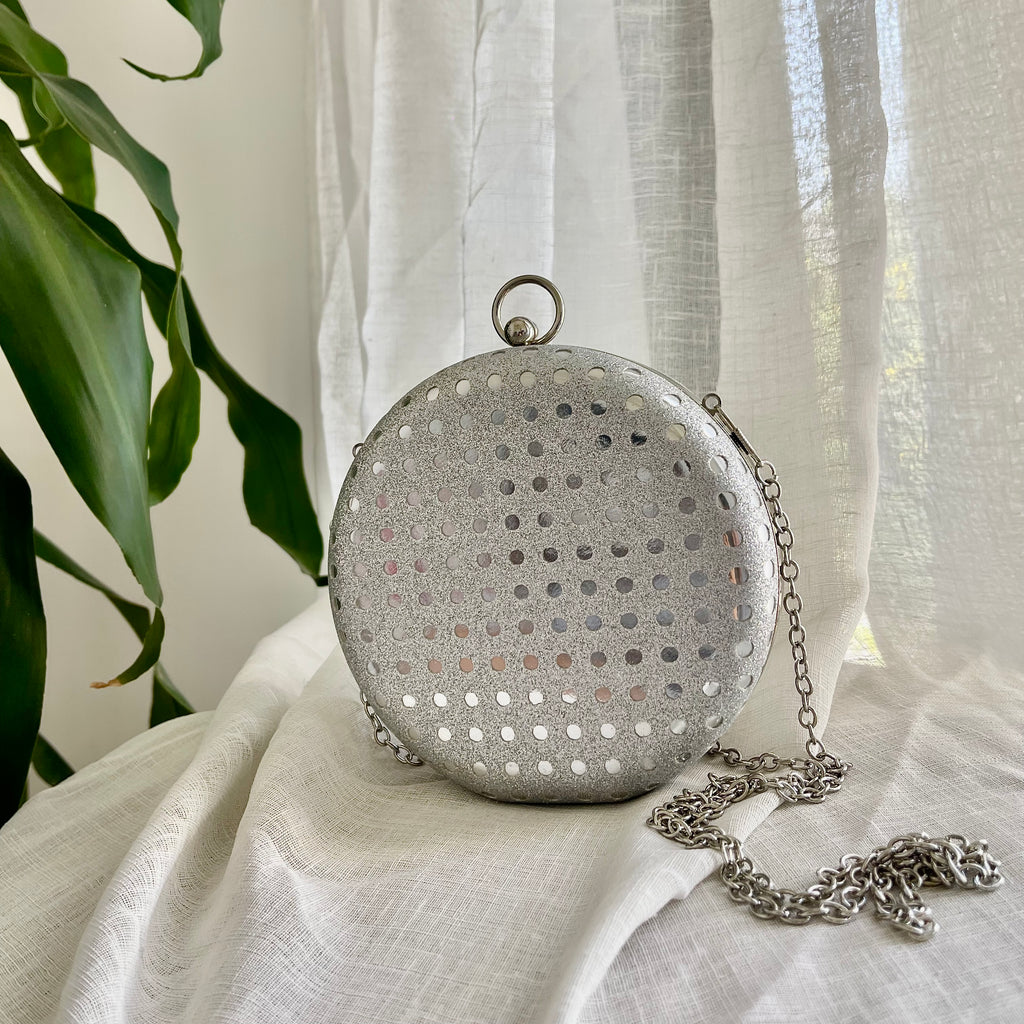Silver Sphere Clutch