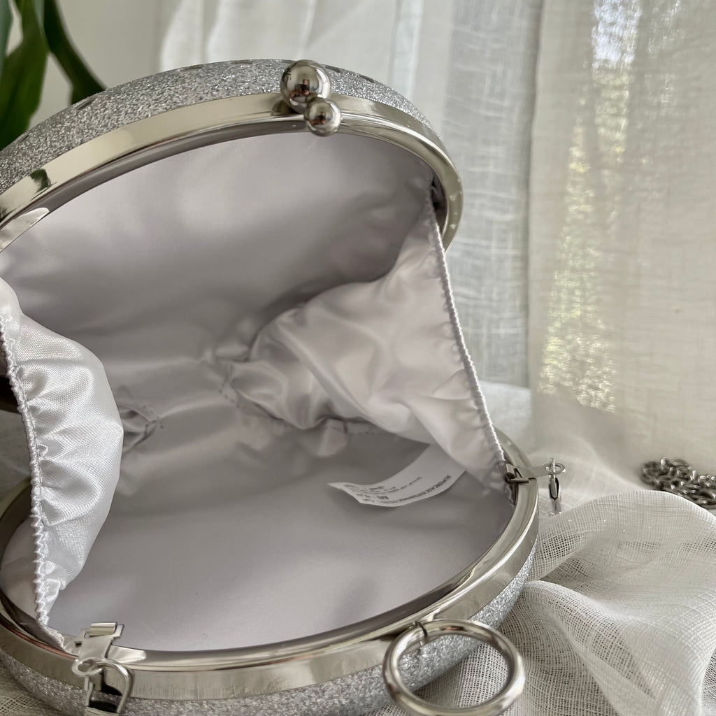 Silver Sphere Clutch