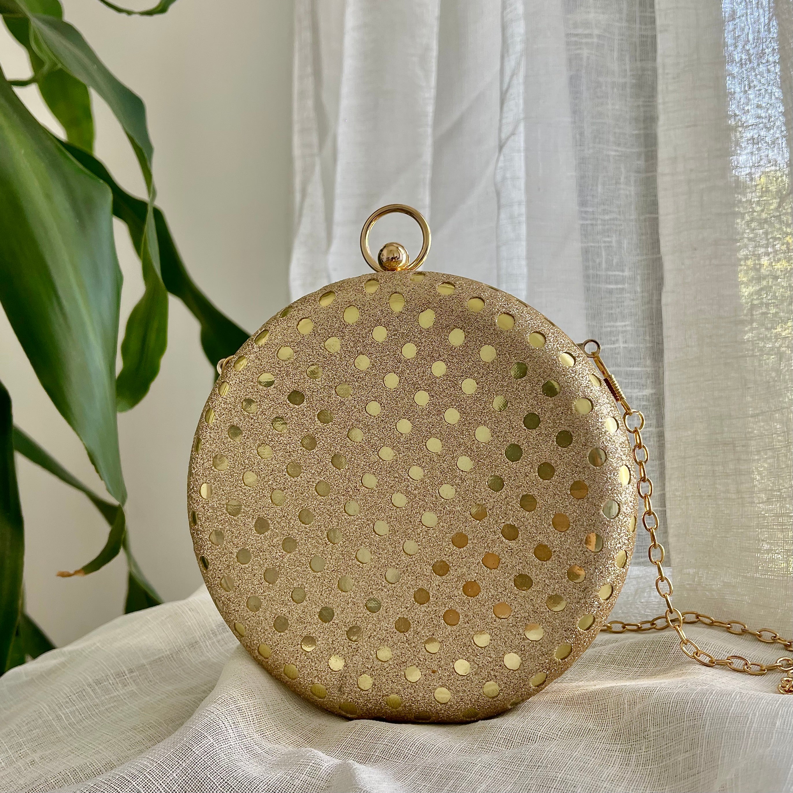 Gold Sphere Clutch