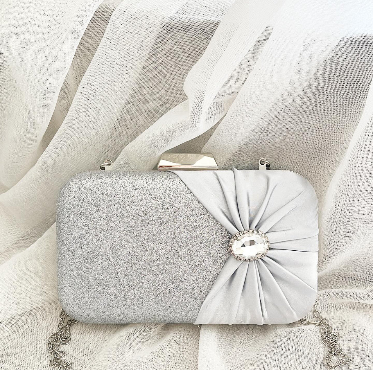 Silver Regalia Clutch