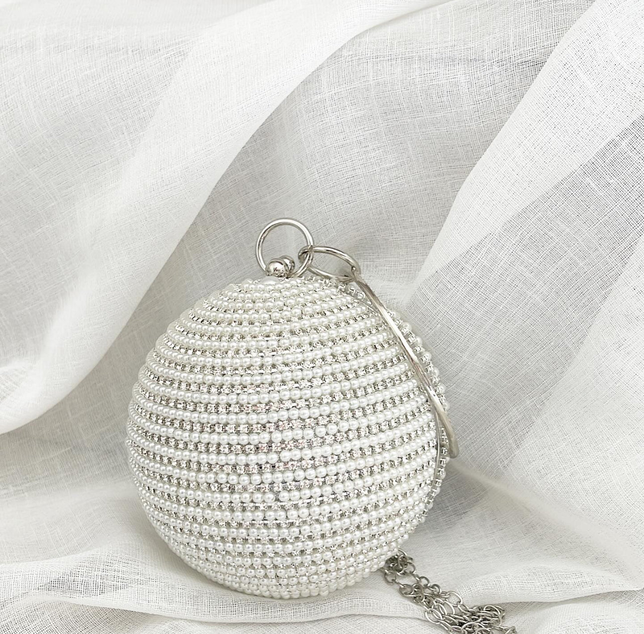 Silver Bijou Clutch