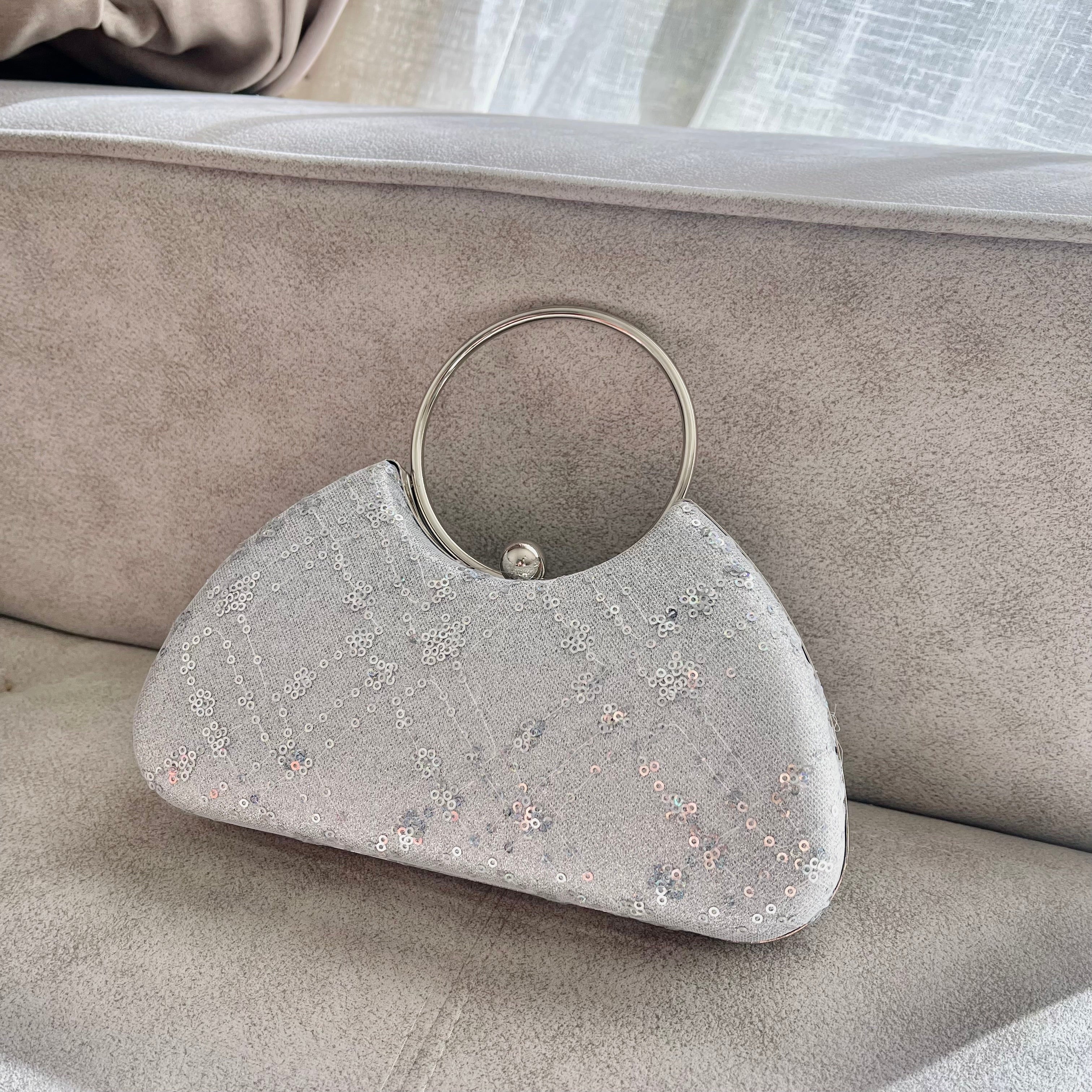 Silver Lunara Clutch